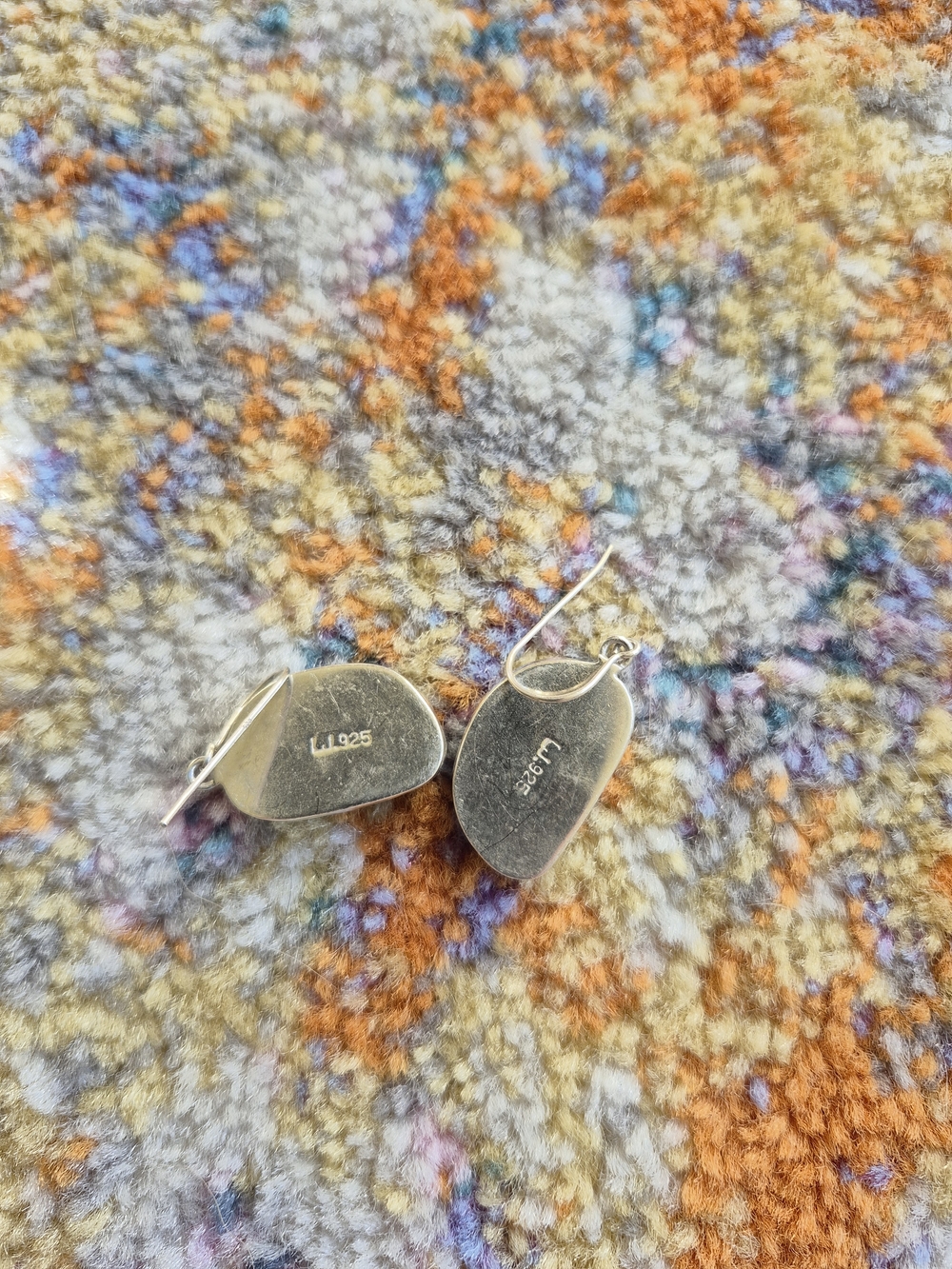 Sterling & Turquoise Drop Earrings - Picture 2 of 2